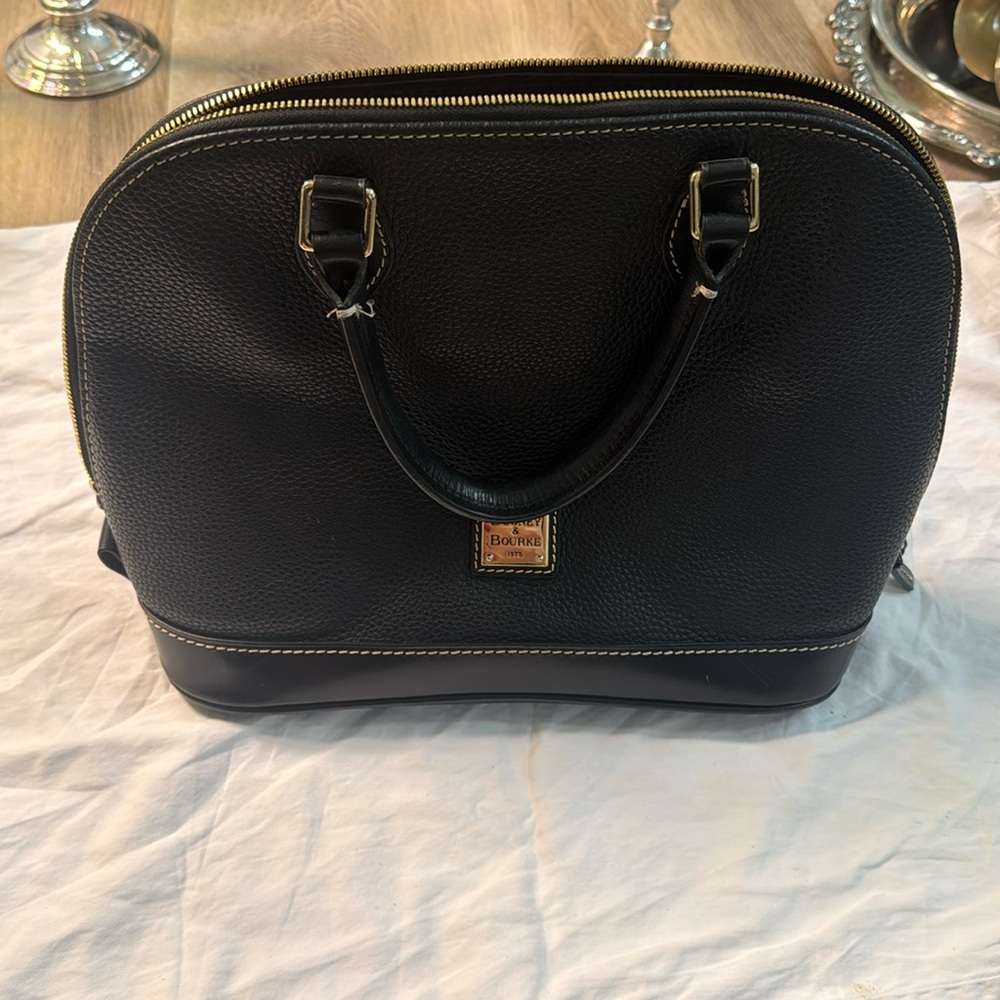 Dooney & Bourke Black Pebble Leather Bag